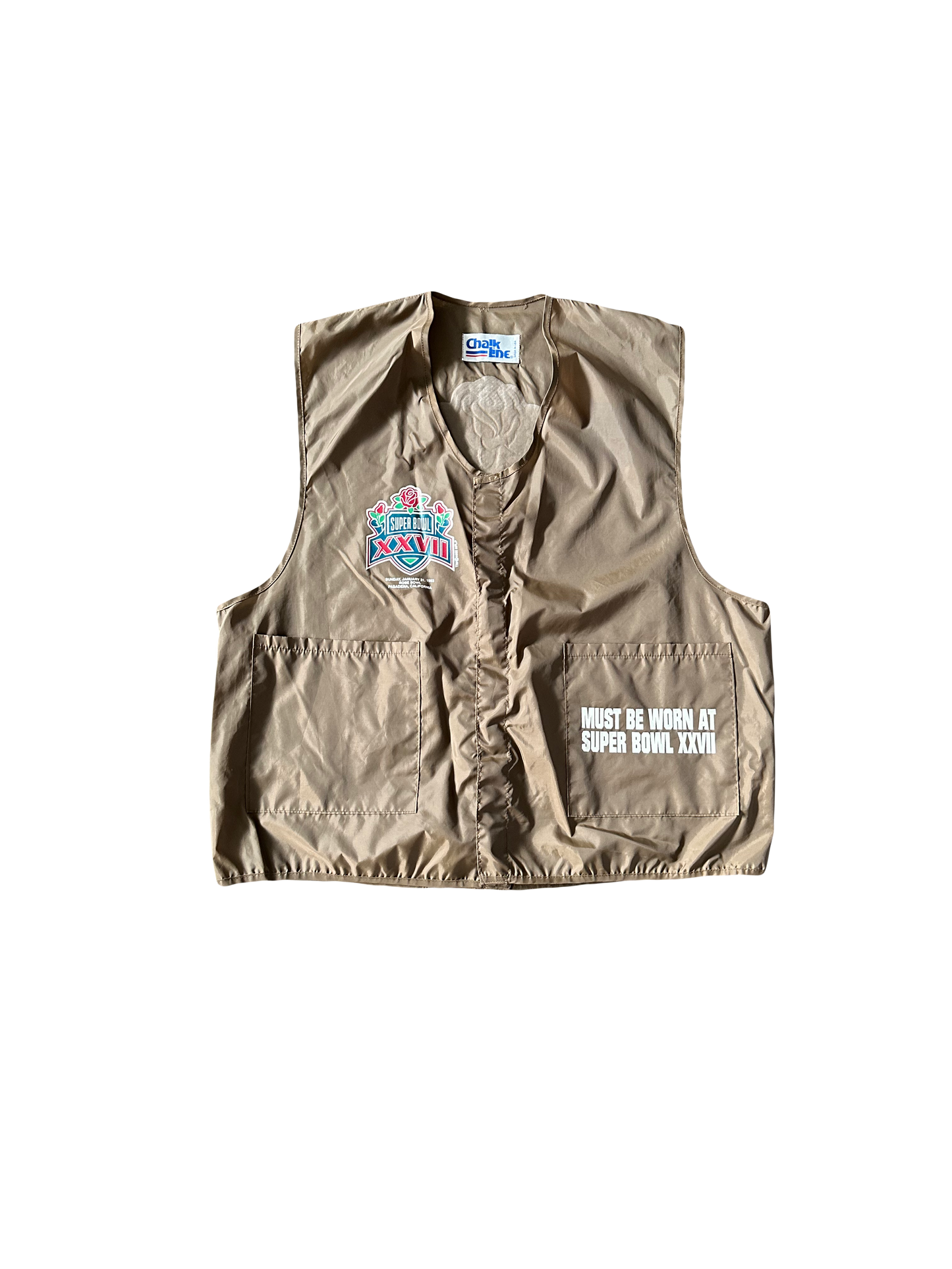 1992 officials Super Bowl vest xl