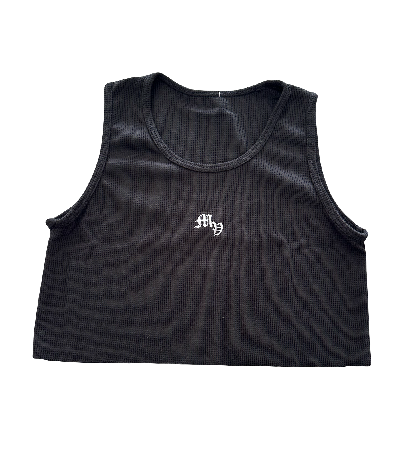 Cropped waffle singlet